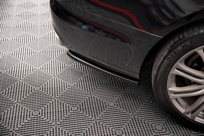 Maxton Heck Ansatz Flaps Diffusor V.2 für Audi A6 Avant C7 schwarz Hochglanz