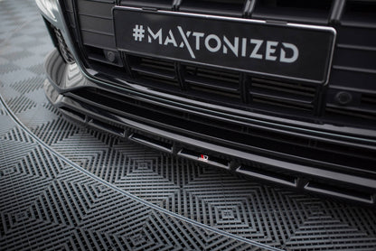 Maxton Front Ansatz für Audi A6 Allroad C8 schwarz Hochglanz