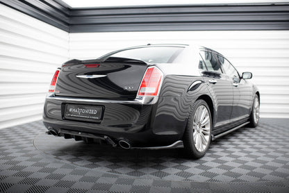 Maxton Heck Ansatz Flaps Diffusor für Chrysler 300 Mk2 schwarz Hochglanz