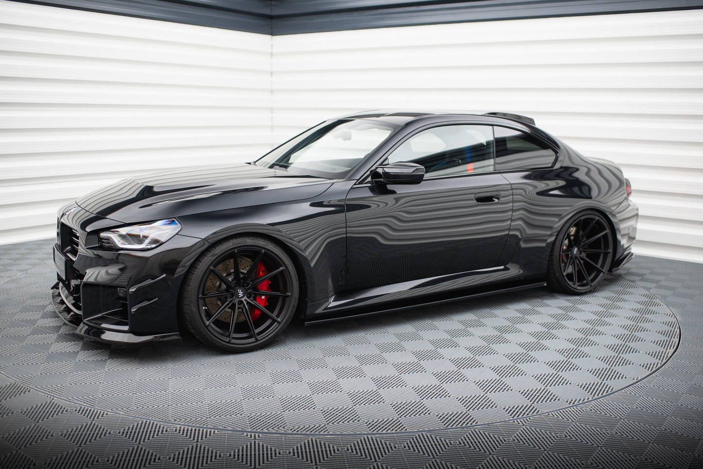 Maxton Seitenschweller Ansatz für V.3 für BMW M2 G87 schwarz Hochglanz