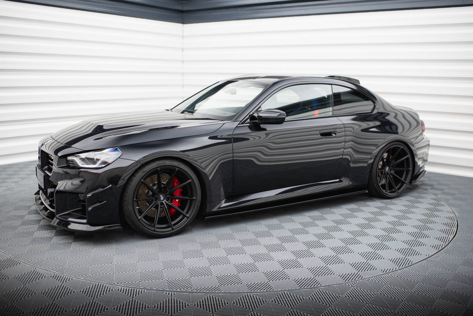 Maxton Seitenschweller Ansatz für V.3 für BMW M2 G87 schwarz Hochglanz