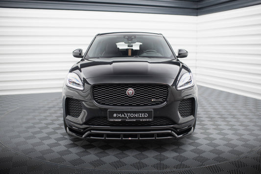 Maxton Front Ansatz für Jaguar E-Pace R-Dynamic Mk1 schwarz Hochglanz