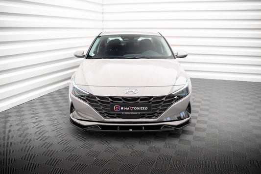 Maxton Front Ansatz für Hyundai Elantra Mk7 schwarz Hochglanz
