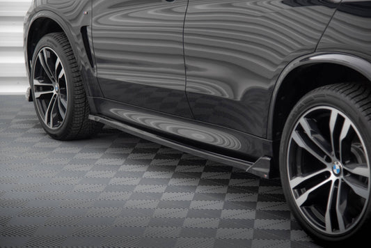 Maxton Seitenschweller Ansatz für V.2 für BMW X5 M-Paket F15 schwarz Hochglanz