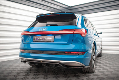 Maxton Mittlerer Diffusor Heck Ansatz DTM Look für Audi e-tron schwarz Hochglanz