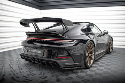 Maxton Niedriger Spoiler CAP für Porsche 911 992 GT3 schwarz Hochglanz