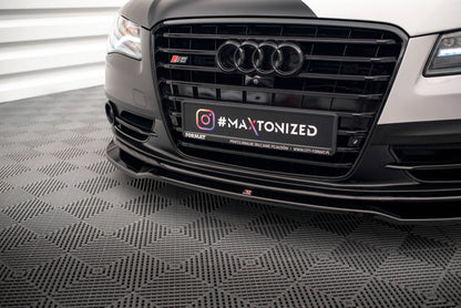 Maxton Front Ansatz V.1 für Audi S8 D4 schwarz Hochglanz