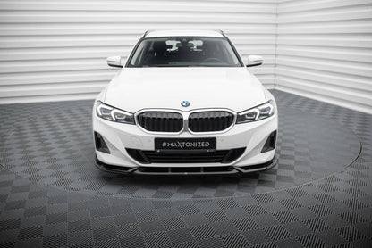 Maxton Front Ansatz für BMW 3er Limousine / Touring G20 / G21 Facelift schwarz Hochglanz