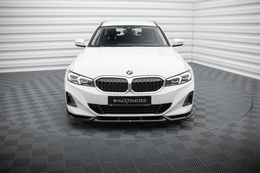 Maxton Front Ansatz für BMW 3er Limousine / Touring G20 / G21 Facelift schwarz Hochglanz