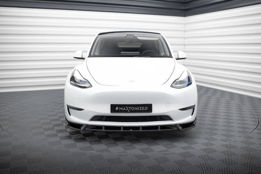 Maxton Front Ansatz V.1 für Tesla Model Y schwarz Hochglanz