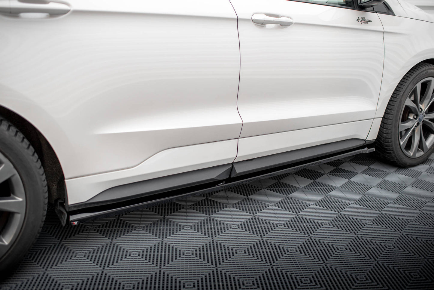 Maxton Seitenschweller Ansatz für Ford Edge Sport Mk2 schwarz Hochglanz