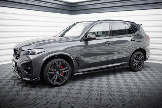 Maxton Seitenschweller Ansatz für BMW X5 M F95 Facelift schwarz Hochglanz