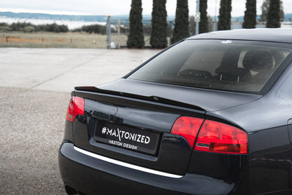 Maxton Spoiler CAP für Audi RS4 Limousine B7 schwarz Hochglanz