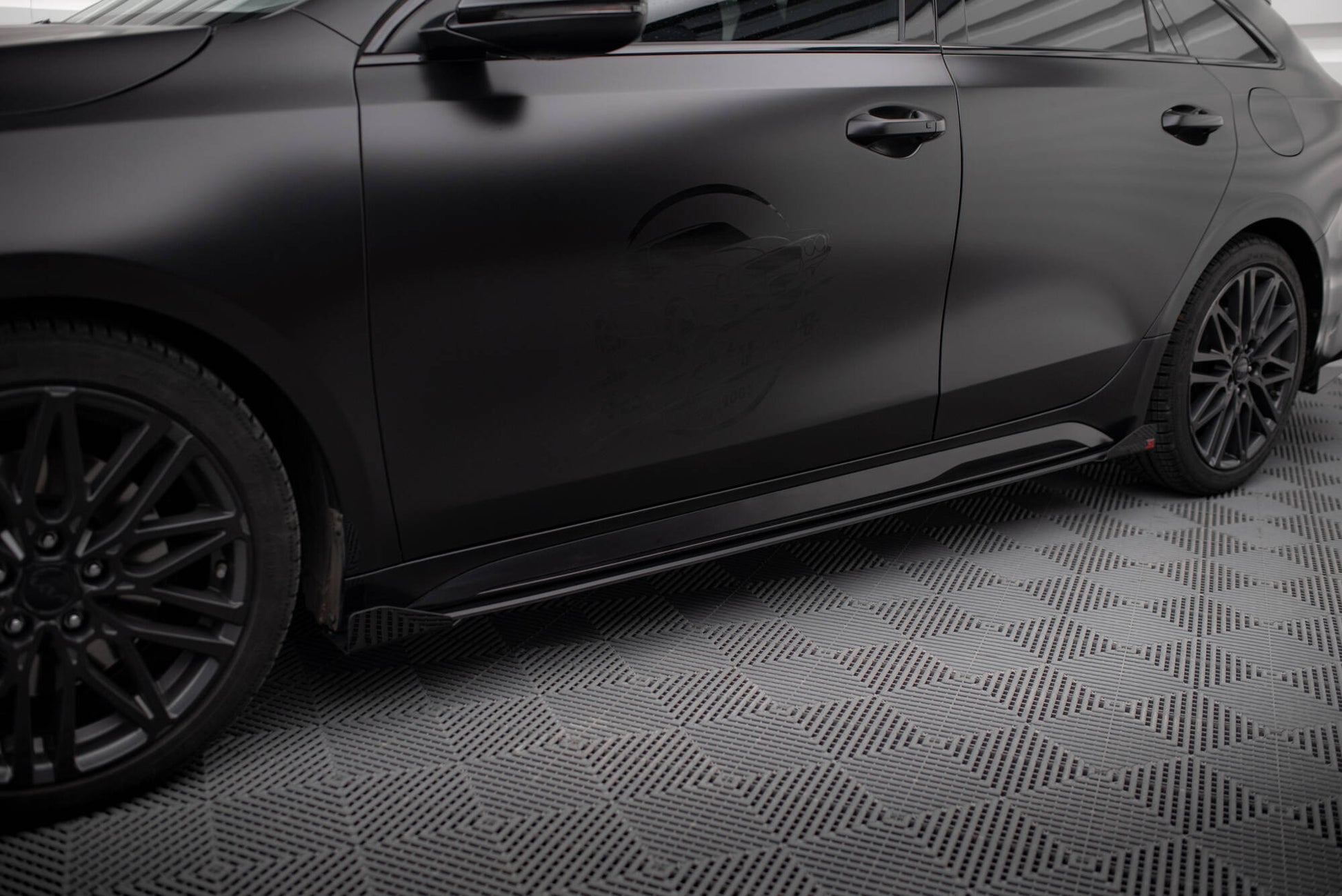 Maxton Side Flaps Kia Proceed GT Mk1 Facelift / Ceed GT Mk3 Facelift  schwarz Hochglanz