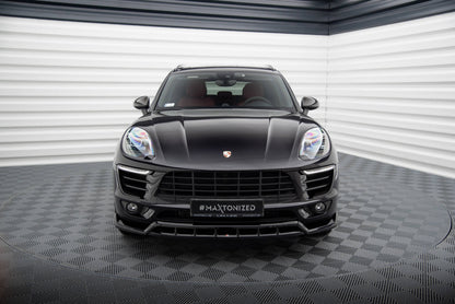 Maxton Front Ansatz V.3 für Porsche Macan Mk1 schwarz Hochglanz