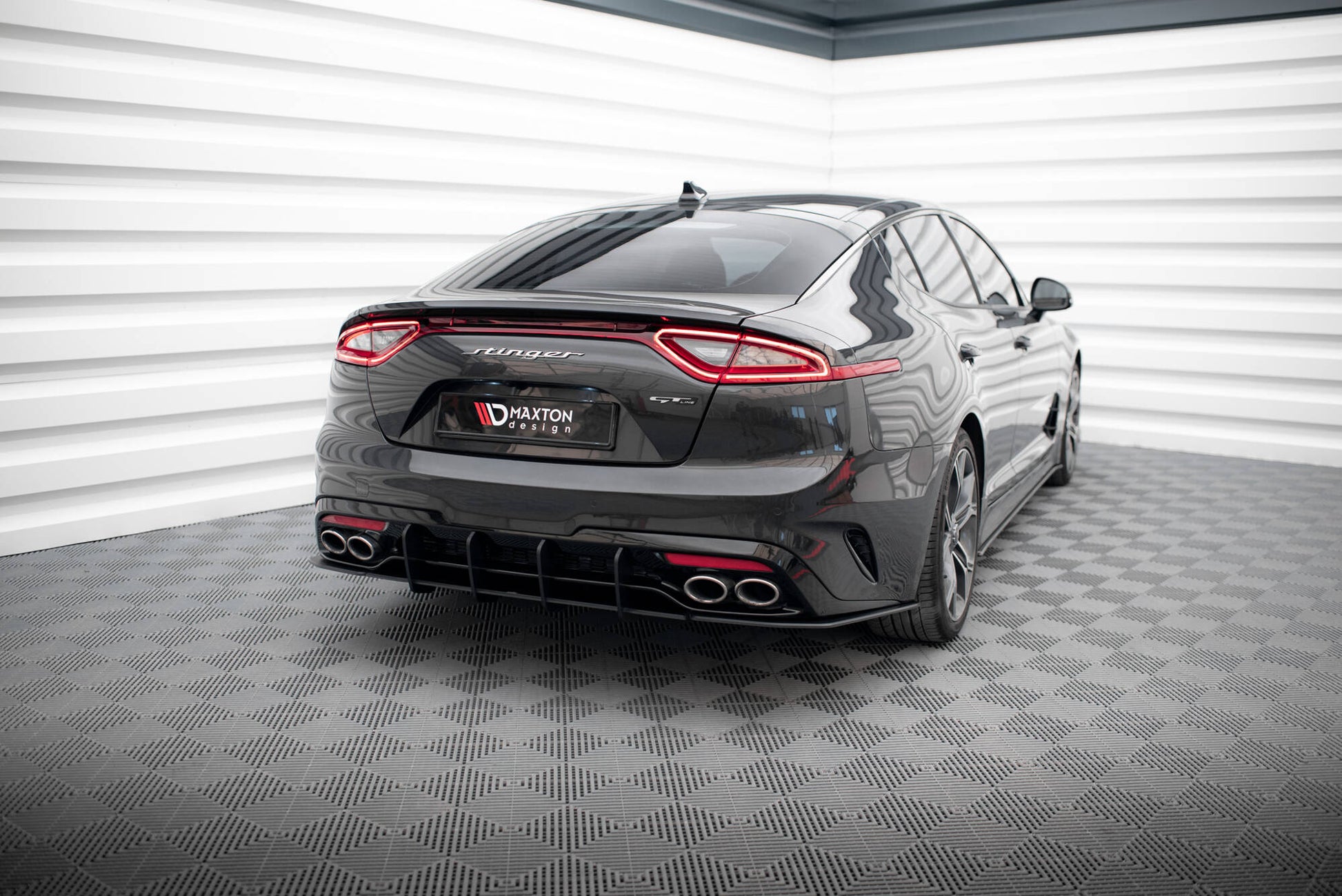 Maxton Street Pro Heck Ansatz Flaps Diffusor für Kia Stinger GT / GT-Line  Mk1