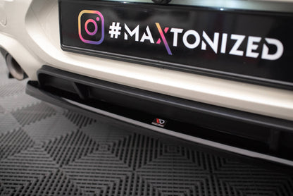 Maxton Mittlerer Diffusor Heck Ansatz für Mini Cooper Clubman John Cooper Works F54 Facelift schwarz Hochglanz