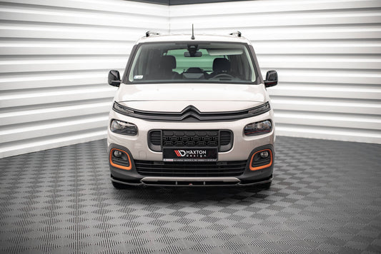 Maxton Front Ansatz für Citroen Berlingo Mk3 schwarz Hochglanz