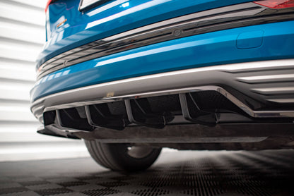 Maxton Mittlerer Diffusor Heck Ansatz DTM Look für Audi e-tron schwarz Hochglanz
