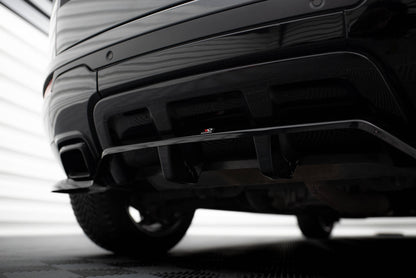 Maxton Mittlerer Diffusor Heck Ansatz DTM Look für Land Rover Range Rover Evoque HSE Dynamic Mk1 Facelift schwarz Hochglanz