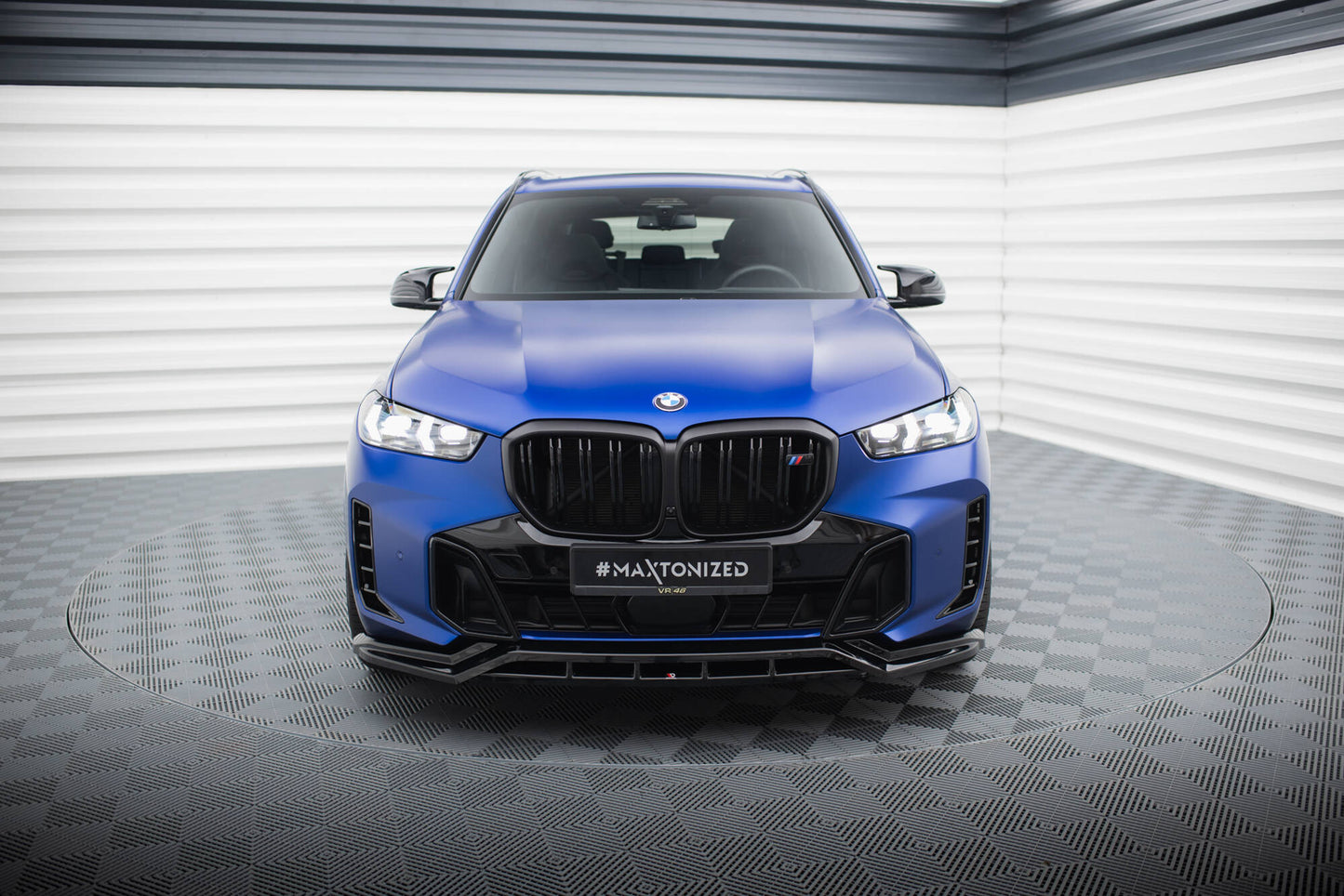 Maxton Front Ansatz V.1 für BMW X5 M-Paket G05 Facelift schwarz Hochglanz