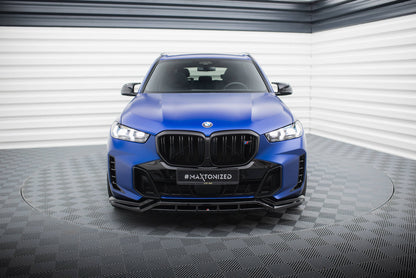 Maxton Front Ansatz V.1 für BMW X5 M-Paket G05 Facelift schwarz Hochglanz