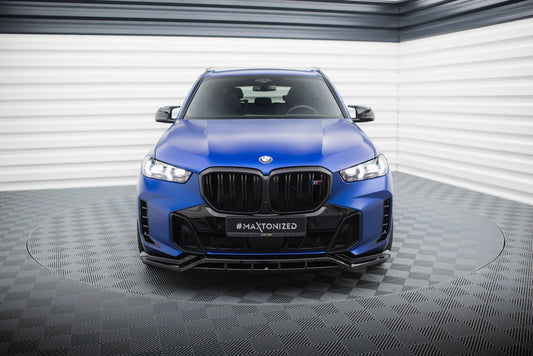 Maxton Front Ansatz V.1 für BMW X5 M-Paket G05 Facelift schwarz Hochglanz