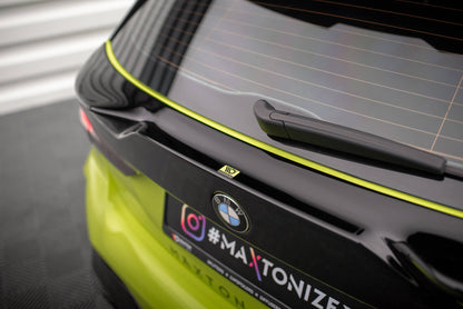 Maxton Heckscheiben Spoiler für BMW 1er F40 M-Paket / M135i schwarz Hochglanz