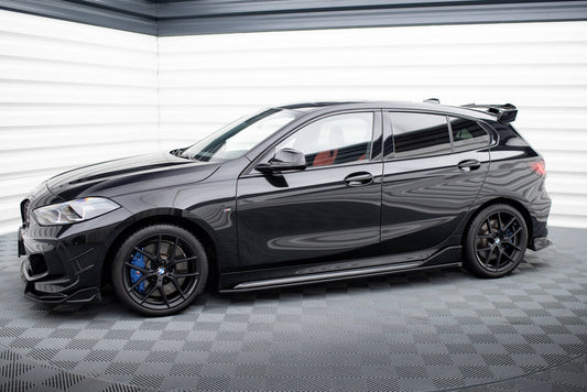 Maxton Seitenschweller Ansatz für BMW M135i M-Performance F40 schwarz Hochglanz