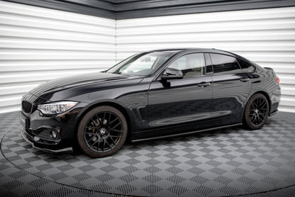 Maxton Seitenschweller Ansatz für BMW 4er Coupe / Gran Coupe / Cabrio F32 / F36 / F33 schwarz Hochglanz