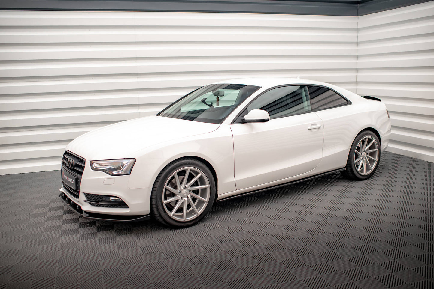 Maxton Seitenschweller Ansatz für V.2 für Audi A5 / A5 S-Line / S5 Coupe 8T schwarz Hochglanz