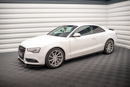 Maxton Seitenschweller Ansatz für V.2 für Audi A5 / A5 S-Line / S5 Coupe 8T schwarz Hochglanz