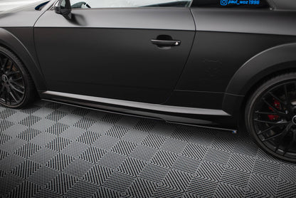 Maxton Seitenschweller Ansatz für Audi TT S 8S Facelift schwarz Hochglanz
