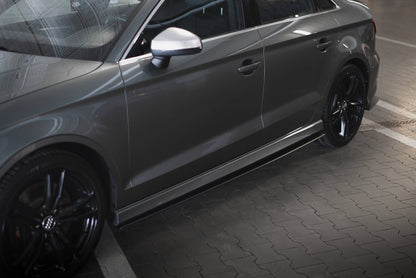 Maxton Street Pro Seitenschweller Ansatz für Audi S3 / A3 S-Line Limousine 8V