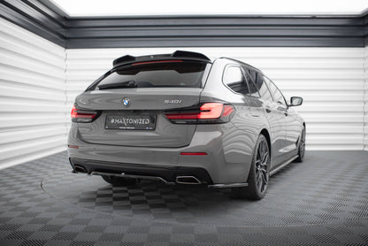 Maxton Mittlerer Diffusor Heck Ansatz DTM Look für BMW 5er G30 / G31 Facelift schwarz Hochglanz