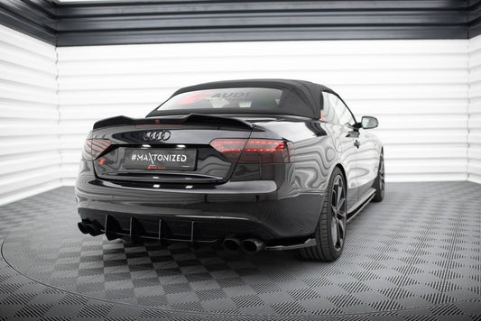 Maxton Heck Ansatz Flaps Diffusor V.1 für Audi S5 / A5 S-Line Coupe / Cabriolet 8T schwarz Hochglanz