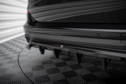 Maxton Mittlerer Diffusor Heck Ansatz DTM Look für BMW X5 M-Paket G05 schwarz Hochglanz