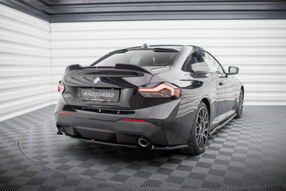 Maxton Heck Ansatz Flaps Diffusor V.1 für BMW 2 Coupe G42 schwarz Hochglanz