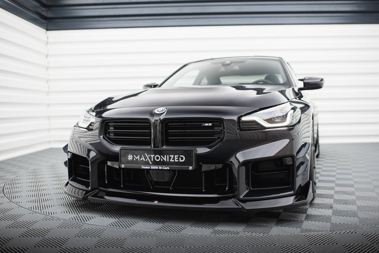 Maxton Front Ansatz V.5 für BMW M2 G87 schwarz Hochglanz