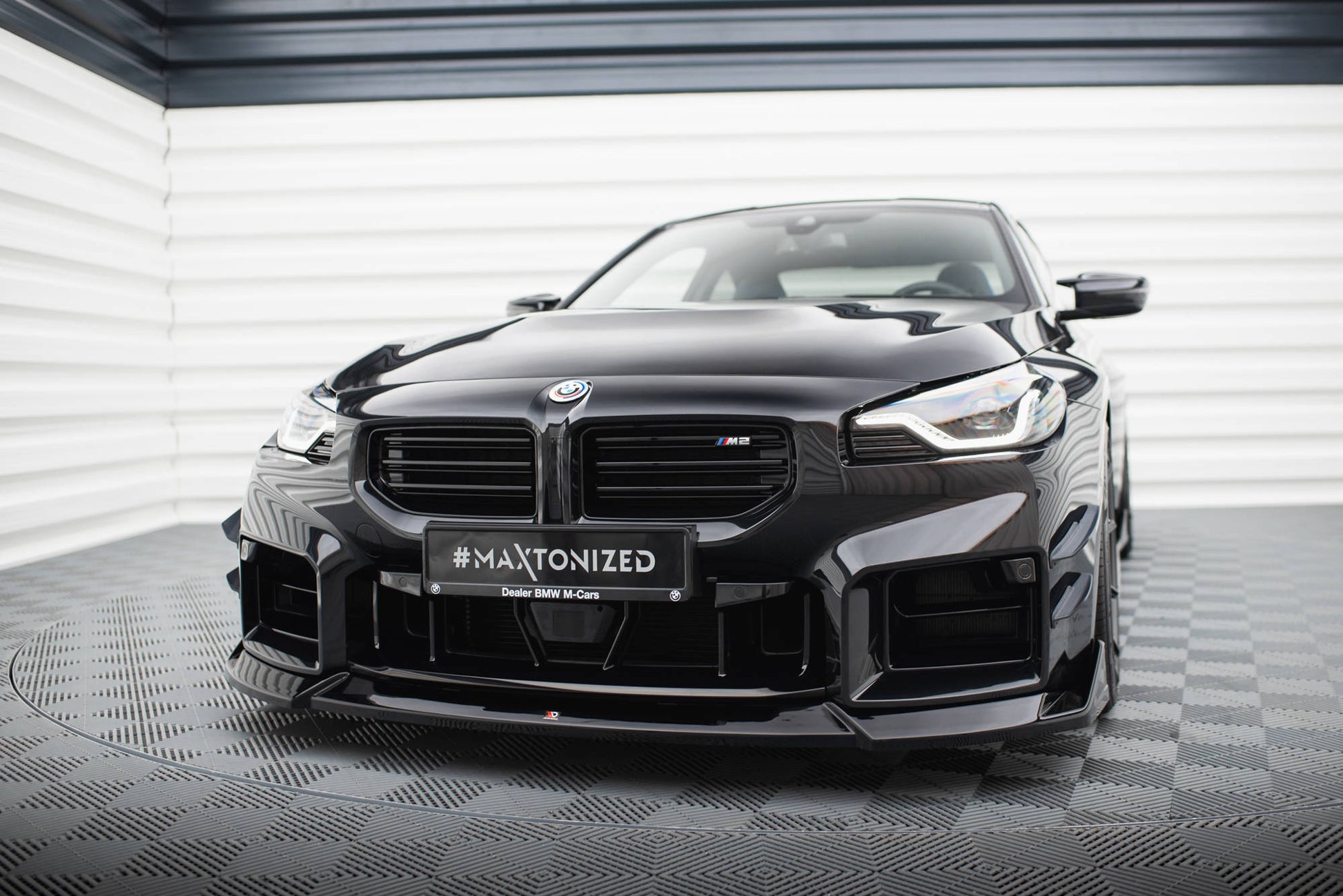 Maxton Front Ansatz V.5 für BMW M2 G87 schwarz Hochglanz