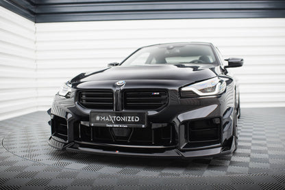 Maxton Front Ansatz V.5 für BMW M2 G87 schwarz Hochglanz
