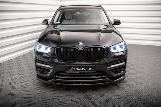 Maxton Front Ansatz für BMW X3 G01 schwarz Hochglanz