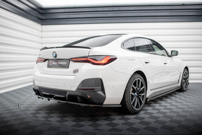 Maxton Mittlerer Diffusor Heck Ansatz DTM Look für V.1 BMW i4 M-Paket G26 schwarz Hochglanz