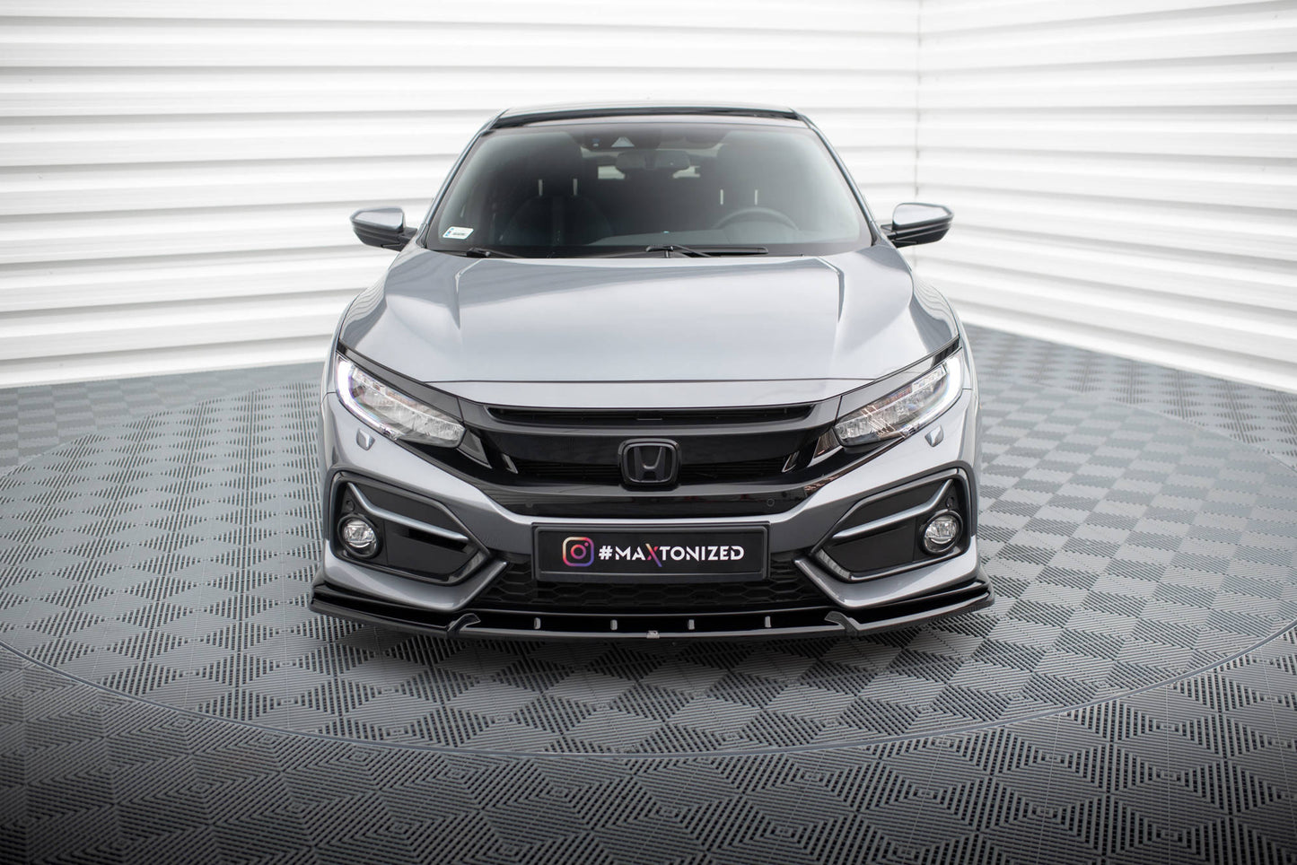 Maxton Front Ansatz für Honda Civic Sport Mk 10 schwarz Hochglanz