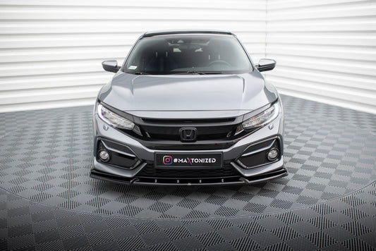 Maxton Front Ansatz für Honda Civic Sport Mk 10 schwarz Hochglanz