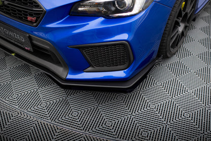 Maxton Street Pro Front Ansatz für +Flaps für + Flaps Subaru WRX STI Mk1 Facelift schwarz Hochglanz