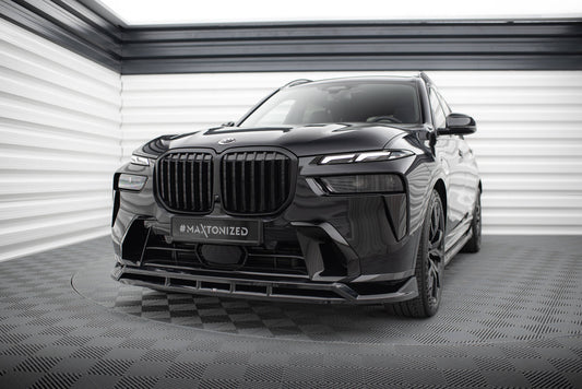 Maxton Front Ansatz für BMW X7 M-Paket G07 Facelift schwarz Hochglanz