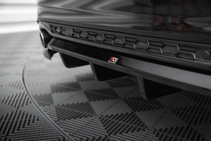 Maxton Mittlerer Diffusor Heck Ansatz DTM Look für Ford Mondeo ST-Line Mk4 Facelift schwarz Hochglanz