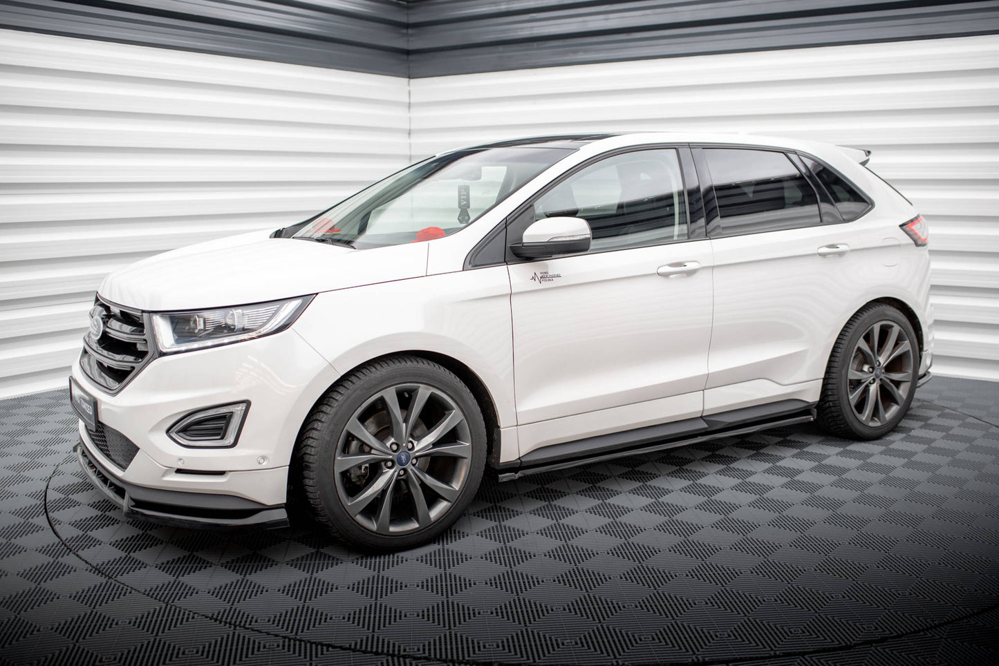 Maxton Seitenschweller Ansatz für Ford Edge Sport Mk2 schwarz Hochglanz