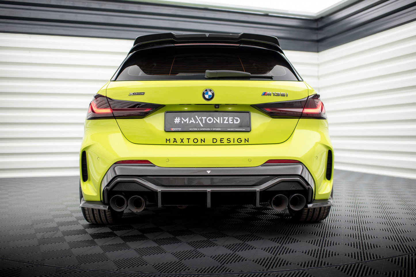 Maxton Carbon Fiber Diffusor Heck Ansatz V.1 für BMW 1er F40 M-Paket/ M135i